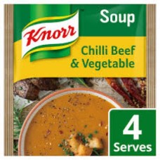 KNORR SOUP 10X50G CHILLI BEEF&VEGETA