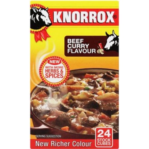 240G KNORROX BEEF CURRY STOCK CUBES 24&#