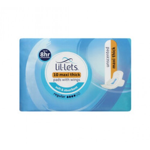 LIL-LETS PAD 12X10'S MAXI UNSCENT/R