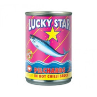 400G LUCKY STAR PILCHARDS IN HOT CHILLI