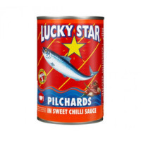 LUCKY STAR 12X400G PILCHARDS SW/CHILLI