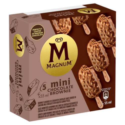 MAGNUM ICE-CREAM MINI 5X55ML CHOCBROWNIE