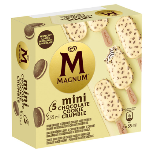 MAGNUM ICE-CREAM MINI 5X55ML COOKCRUMB