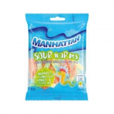 MANHATTAN 12X50G MINI SOUR WORMS