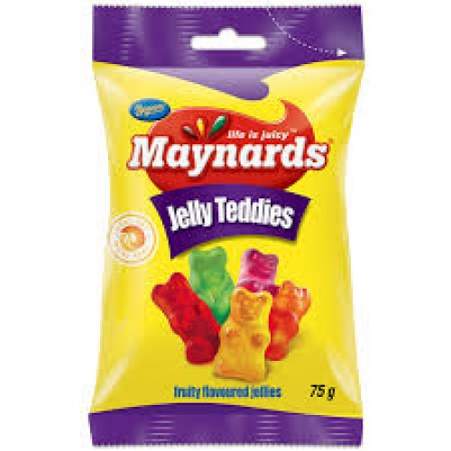 75G MAYNARDS JELLY TEDDIES FRUITY