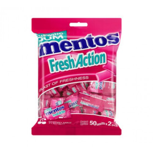 MENTOS 50X2'S CHERRY MINT CHEWING G