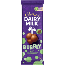 CADBURY BUBBLY 24X87G MINT CHOCOLATE