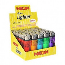 NEON 50'S REFILLABLE LIGHTER ASSORT