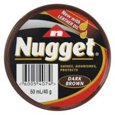NUGGET 12X50ML SHOE POLISH DARK BROWN