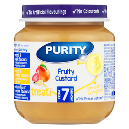 PURITY JAR 6X125ML FRUITY CUSTARD DELIGH