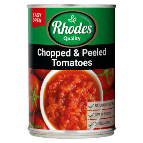 410G RHODES CHOPPED & PEELED TOMATO