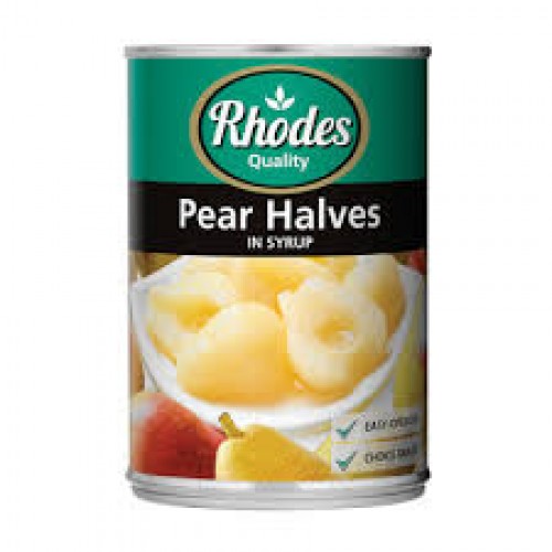410G RHODES PEAR HALVES IN SYRUP