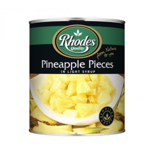 440G RHODES PINEAPPLE PIECES IN L/SYRUP