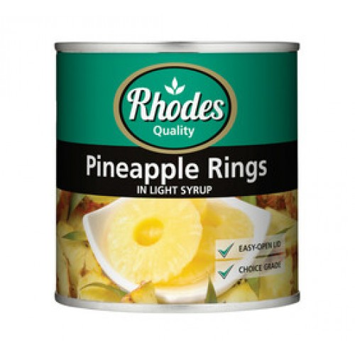 RHODES 12X227G PINEAPPLE RINGS IN SYRUP