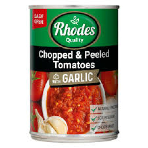 410G RHODES CHOPPED & PEELED TOMATO 