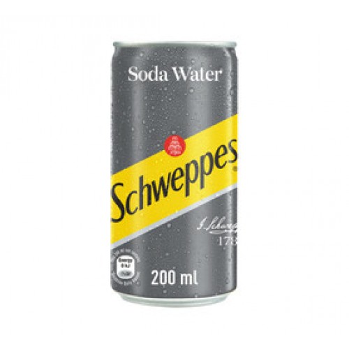 200ML CAN SCHWEPPES SODA WATER