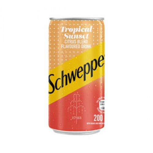 200ML CAN SCHWEPPES TROPICAL SUNSET