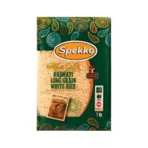1KG SPEKKO INDIAGATE BASMATI L/G/W RICE
