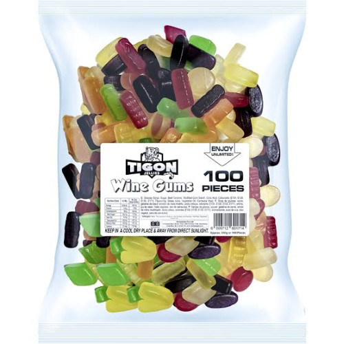 TIGON BAG 500G 100'S WINE GUMS