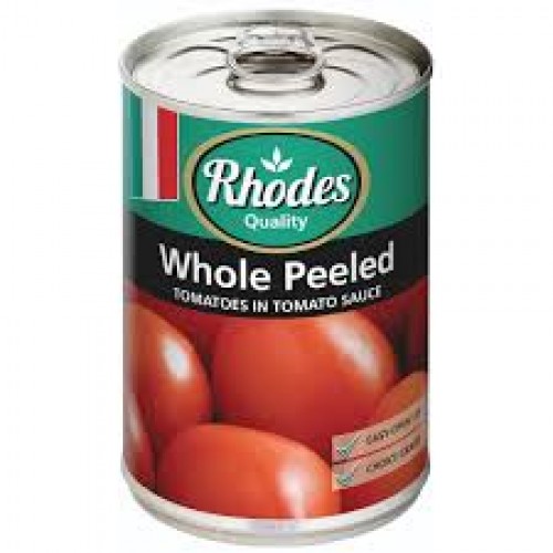 400G RHODES WHOLE PEELED TOMATO